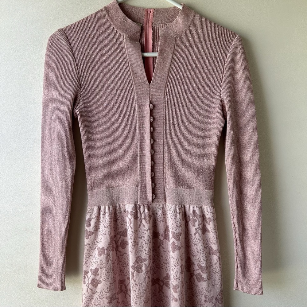 Francesca for Damon Vintage Romantic Elegant Maxi Dress Pink 8